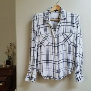 White and black Velvet Heart flannel